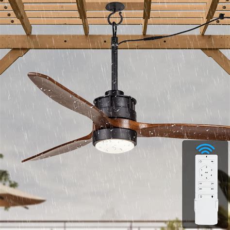 EKIZNSN 42 Wet Rated Ceiling Fans With Lights Outdoor Hanging For