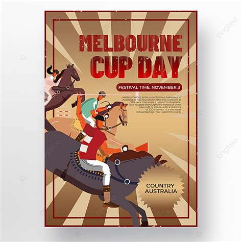 Retro Style Melbourne Cup Poster Design Template Download on Pngtree