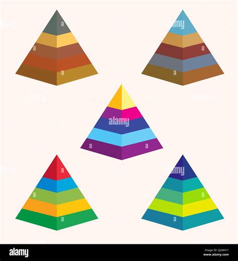 Colorful Pyramid Icon Set Stock Vector Image And Art Alamy