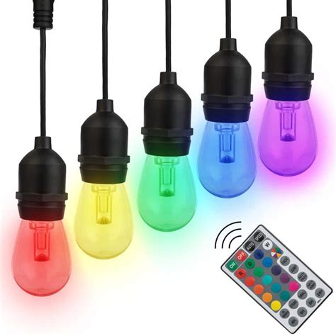 Pure Garden Edison String Light Ft Outdoor Plug In Color