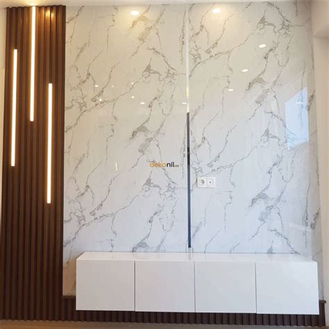 Bianco Carrara Mermer Desenli Pvc Duvar Paneli Cm Dekonil