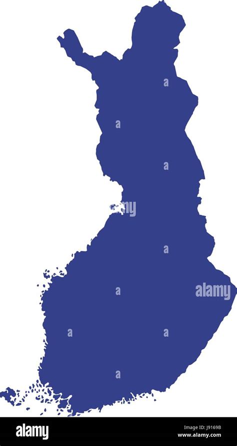 Finland Map Silhouette Stock Vector Image Art Alamy