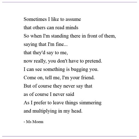 Mind Reader | Poem | Ms Moem | Poems. Life. Etc.