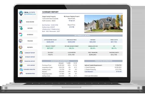 House Flipping Spreadsheet Real Estate Spreadsheets