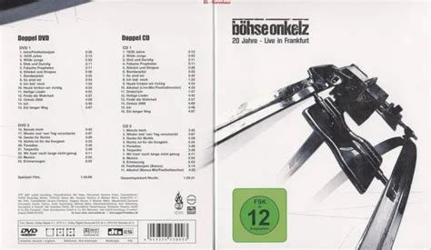 BÖHSE ONKELZ Böhse Onkelz 20 Jahre Live in Frankfurt CD EUR 12