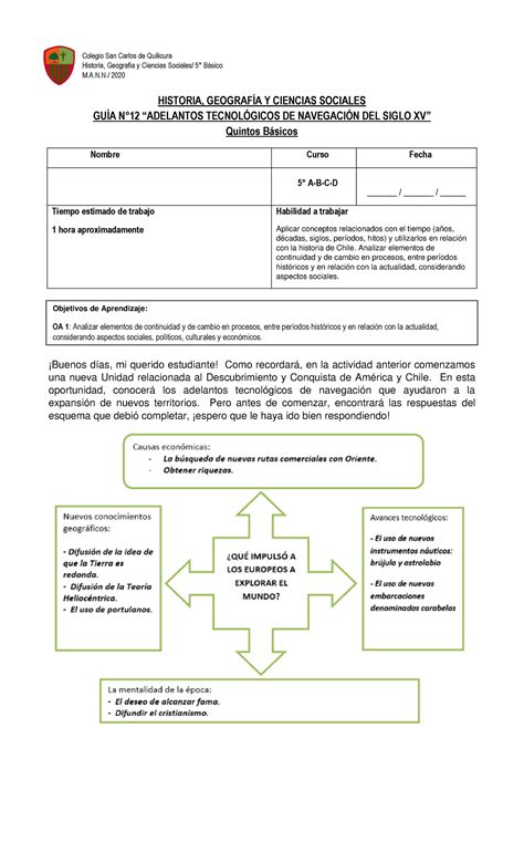 H5 semana 7 HISTORIA GEOGRAFÕA Y CIENCIAS SOCIALES GUÕA N12