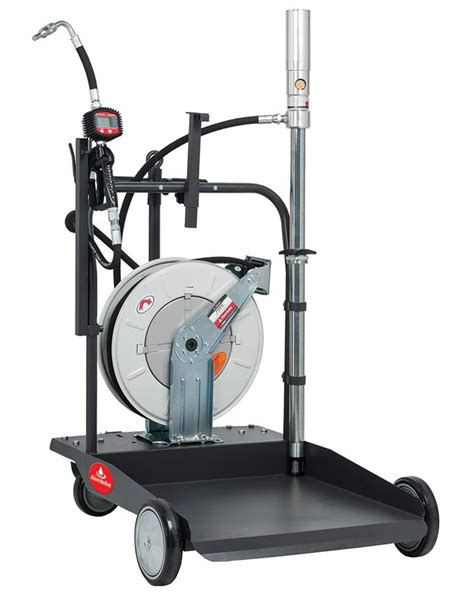 Alemlube O Oil Transfer Kit L With Meter Hose Reel Trolley