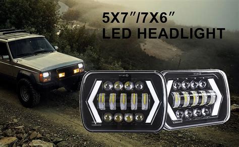 X Inch Halo Led Headlights Ovotor X Inch Square Led Headlamp Wit