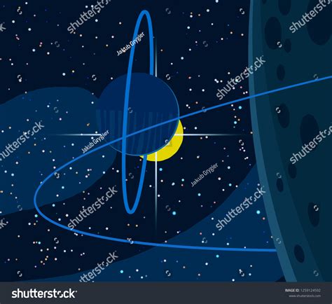 2d Illustration Cartoon Space Background Picture 스톡 일러스트 1259124592 Shutterstock