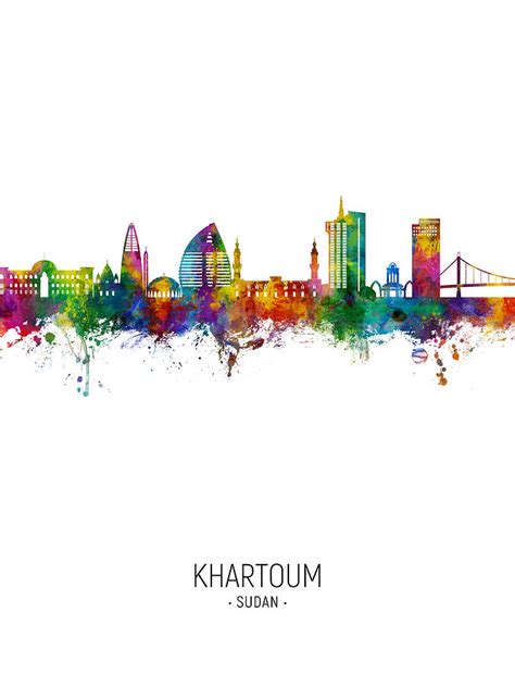 Khartoum Sudan Skyline #20 Digital Art by Michael Tompsett | Fine Art ...