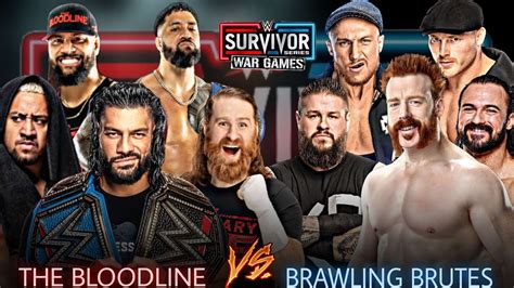 THE BLOODLINE VS THE BRAWLING BRUTES SURVIVOR SERIES WAR GAMES 2022