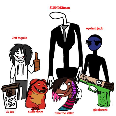 Drew Some Creepypasta Characters Do You Guys Like It 💕 Rcreepypasta