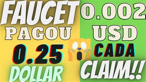 BITCOIN 2021FAUCET PAGOU 0 25 DOLARES NA FAUCETPAY CLAIM DE 0 002 USD