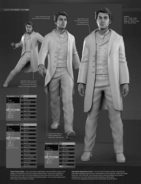 Dforce Ranch Outfit For Genesis 8 Males Daz 3d