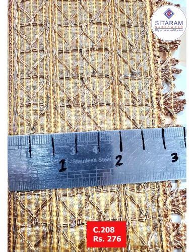 Golden Fancy Crochet Lace For Saree Width Inch At Rs Roll