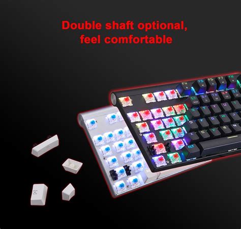 Original Motospeed CK101 Wired Mechanical Gaming Keyboard RGB Ergonomic