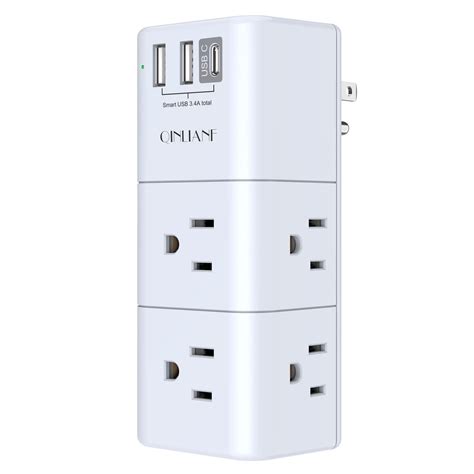 Amazon.com: USB Outlet Extender Surge Protector - QINLIANF Multi Plug