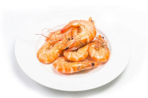 Premium Photo Shrimps On A White Background