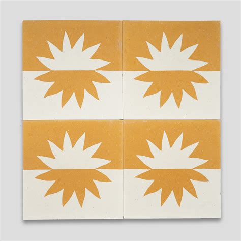 Sunny Mustard Encaustic Cement Tile Otto Tiles Design