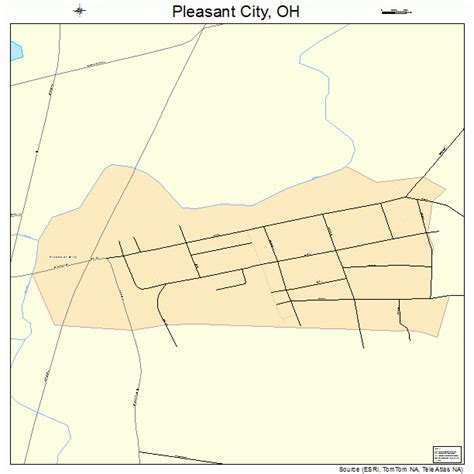 Pleasant City Ohio Street Map 3963436