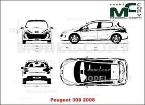 Peugeot 308 2008 2d Drawing Blueprints 29845 Model Copy English