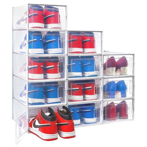 Finessy Shoe Organizer Shoe Storage Closet 12 Pack Shoe Rack For