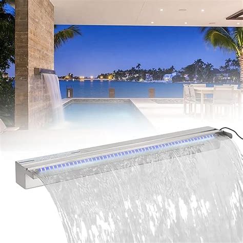 Pondo Cm Pool Waterfall Waterfall Blade With Color Led Lights And