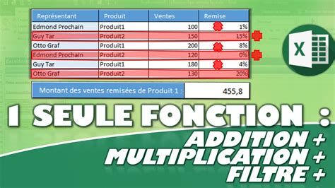 Percez Les Secrets De La Fonction SOMME SOMME SI SOMMEPROD Et Des Ces