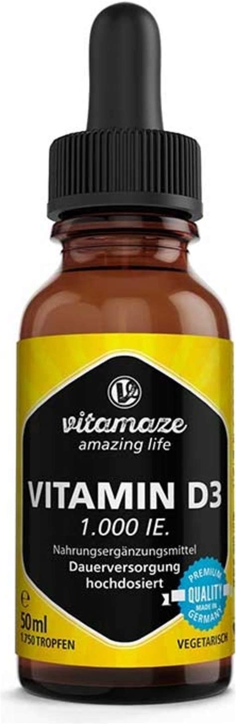 Vitamin D3 Tropfen 1000 IE 50 Ml Vitamaze VitalAbo