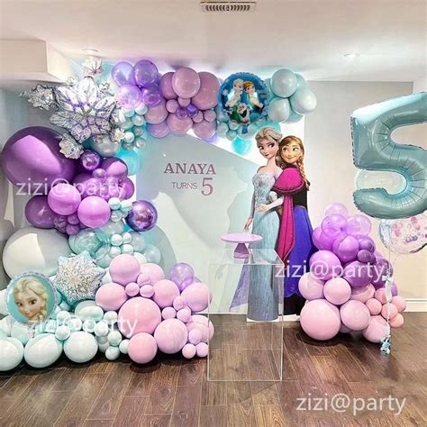 Pcs Set Frozen Theme Party Decoration Snow Olaf Balloons Garland Arch