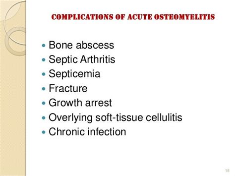 Acute And Chronic Osteomyelitis Infection Of Bone