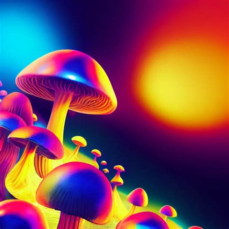 Trippy Psychedelic Mushroom Colorful LSD Trip Midjourney