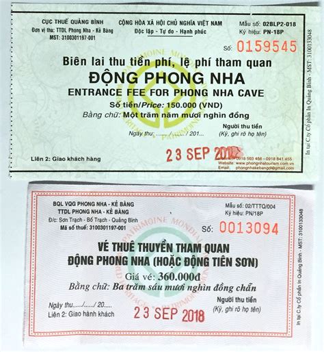 Giá vé tham quan Động Phong Nha? - Du Lịch Phong Nha