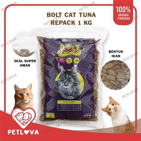 Jual Bolt Cat Dry Food Tuna Bentuk Ikan Repack Kg Makanan Kucing