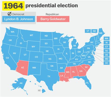 1964 Electoral College Map - St Louis Zip Code Map