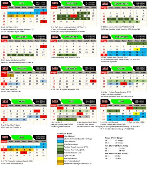 KALENDER PENDIDIKAN 2022 2023 Dinas Pendidikan Dan Kebudayaan Kota