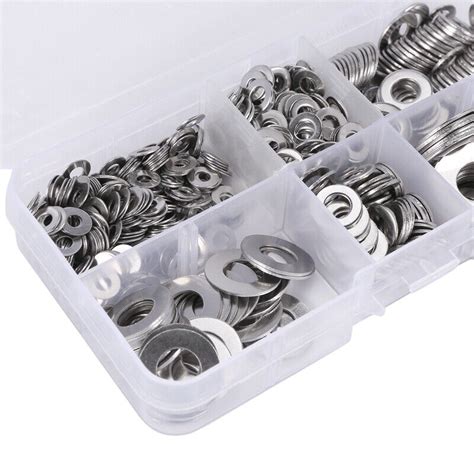 660 Pcs Set M3 M5 M6 M8 M10 Washer Spacers Stainless Steel Flat