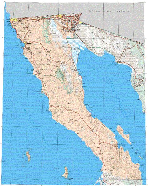 Baja California Norte Mexico Map