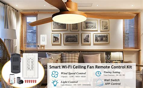 Kit De Control Remoto Universal Para Ventilador De Techo Con Wifi