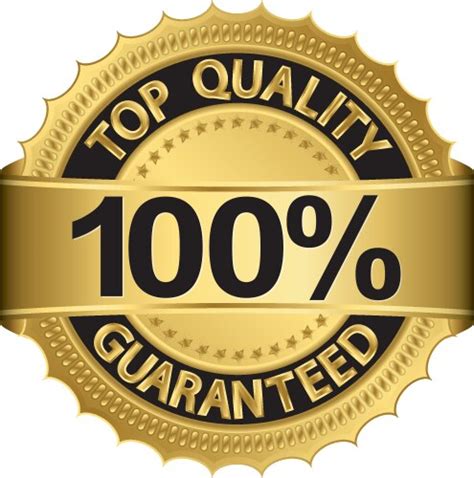 Guaranteed Premium Quality Gold Sign Round Label Vector Image