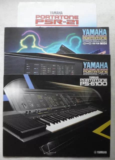 4 X Yamaha Electronic Keyboard Portatone Prospekte Ps 6100 Psr 70 Psr 50 6 Eur 19 00