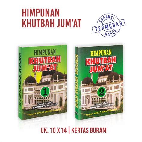 Jual Buku Islami Himpunan Khutbah Jumat 1 Dan 2 Disusun Oleh Baidlowi