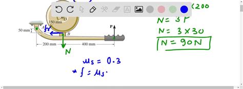 SOLVED The Block Brake Consists Of A Pin Connected Lever And Friction