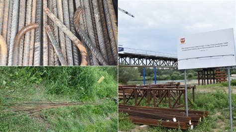 Ostrów Ukradli metalowe pręty z terenu budowy mostu w na Dunajcu w