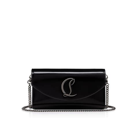 Loubi Wallet On Chain Black Calf Leather Handbags Christian Louboutin