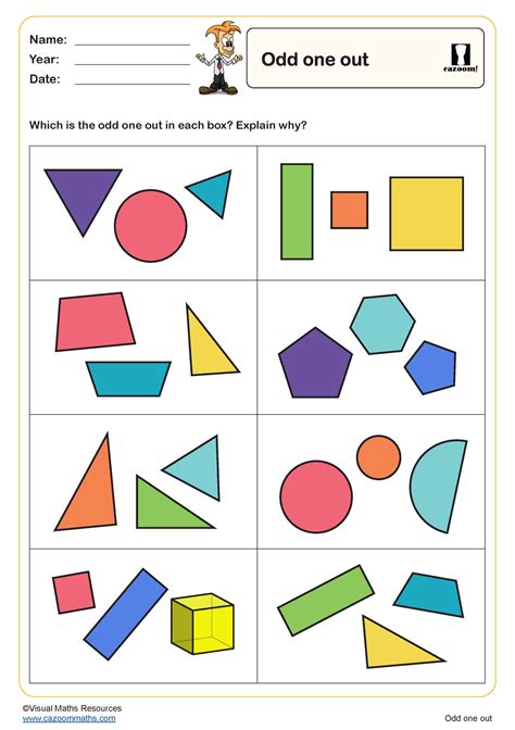 Odd One Out Worksheet Fun And Engaging Year 1 Pdf Worksheets