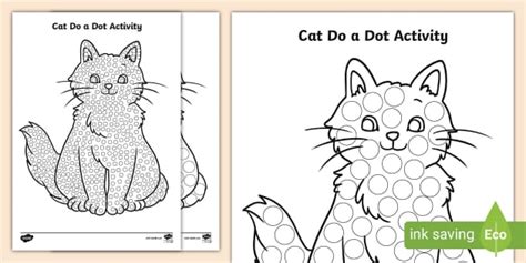 Cat Do A Dot Activity Professor Feito Twinkl