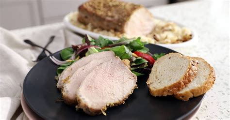 Roasted Pork Loin With Sauerkraut Recipe Yummly Recipe Marinated Pork Pork Loin Roast Pork