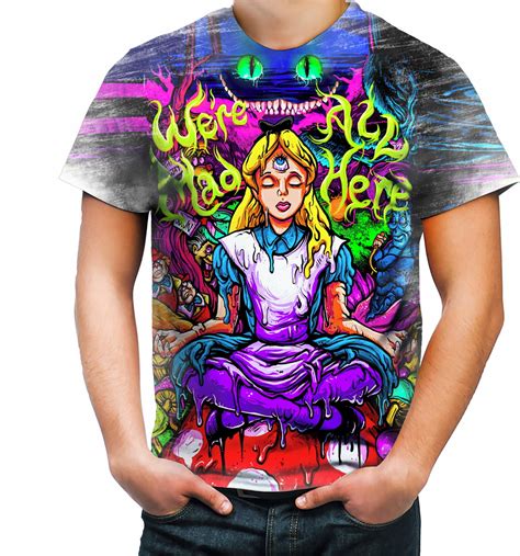 Camiseta Personalizada Alice Psicodelica Rave Elo