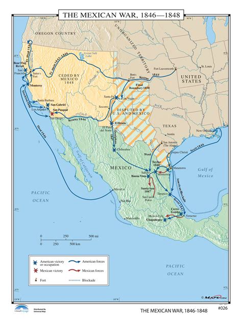 #026 The Mexican War, 1846-1848 - The Map Shop